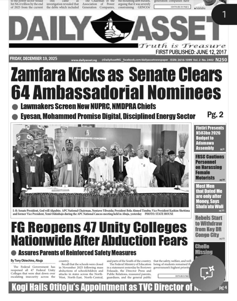 daily sset front page bw